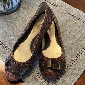 Soft Leopard Print Brown Women's Shoes